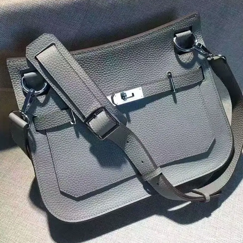 Clemence Palladium Hardware Bag Blue Sky Jypsiere Hermes In Leather 0417